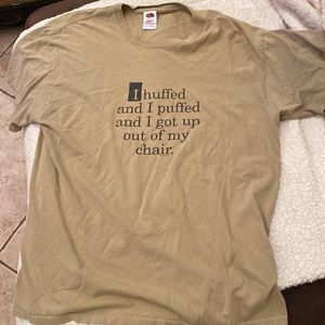 Men’s T-shirt, Huffton Puff and got up out of my chair. XL, Fruit of the Loom